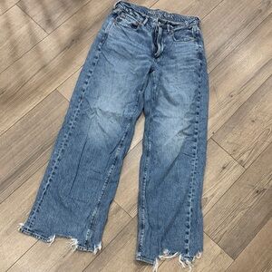 American Eagle Outfitters Wide Leg Jeans - Blue